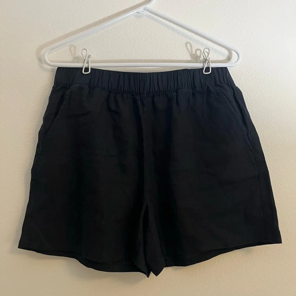 Telluride Clothing Co Black 100% Linen Shorts - Picture 4 of 6